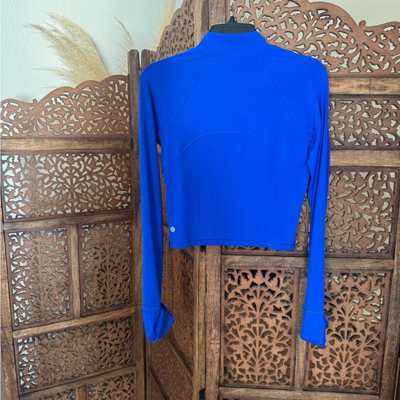 NEW Lululemon Its Rulu Run Ribbed Cropped Half Zip - Picture 3 of 4